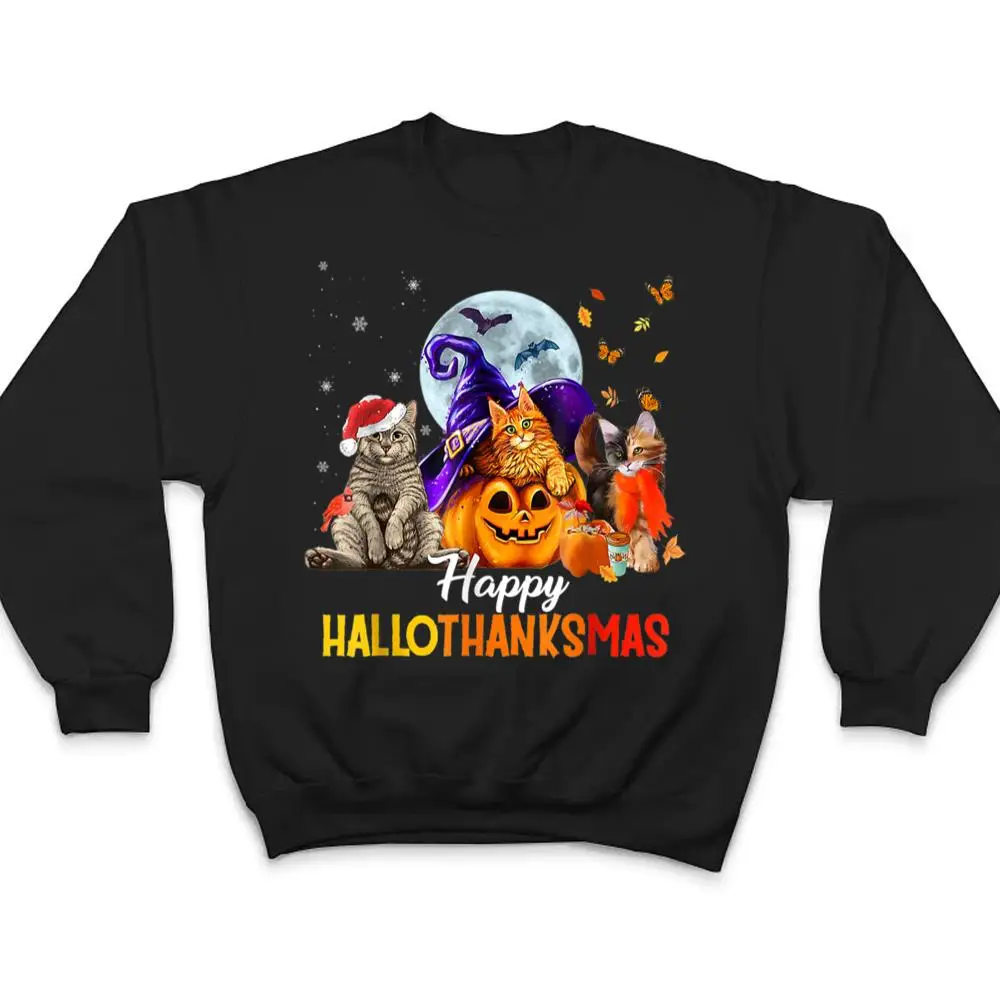 Happy-Thanksgiving-Cat-Happy-Hallothanksmas-Cute-Cats-T-Shirt-4 Happy-Thanksgiving Cat Happy-Hallothanksmas Cute-Cats T Shirt