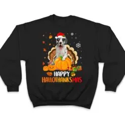 Harlequin Great Dane Dog Halloween Xmas Happy Hallothanksmas T Shirt Harlequin Great Dane Dog Halloween Xmas Happy Hallothanksmas T Shirt