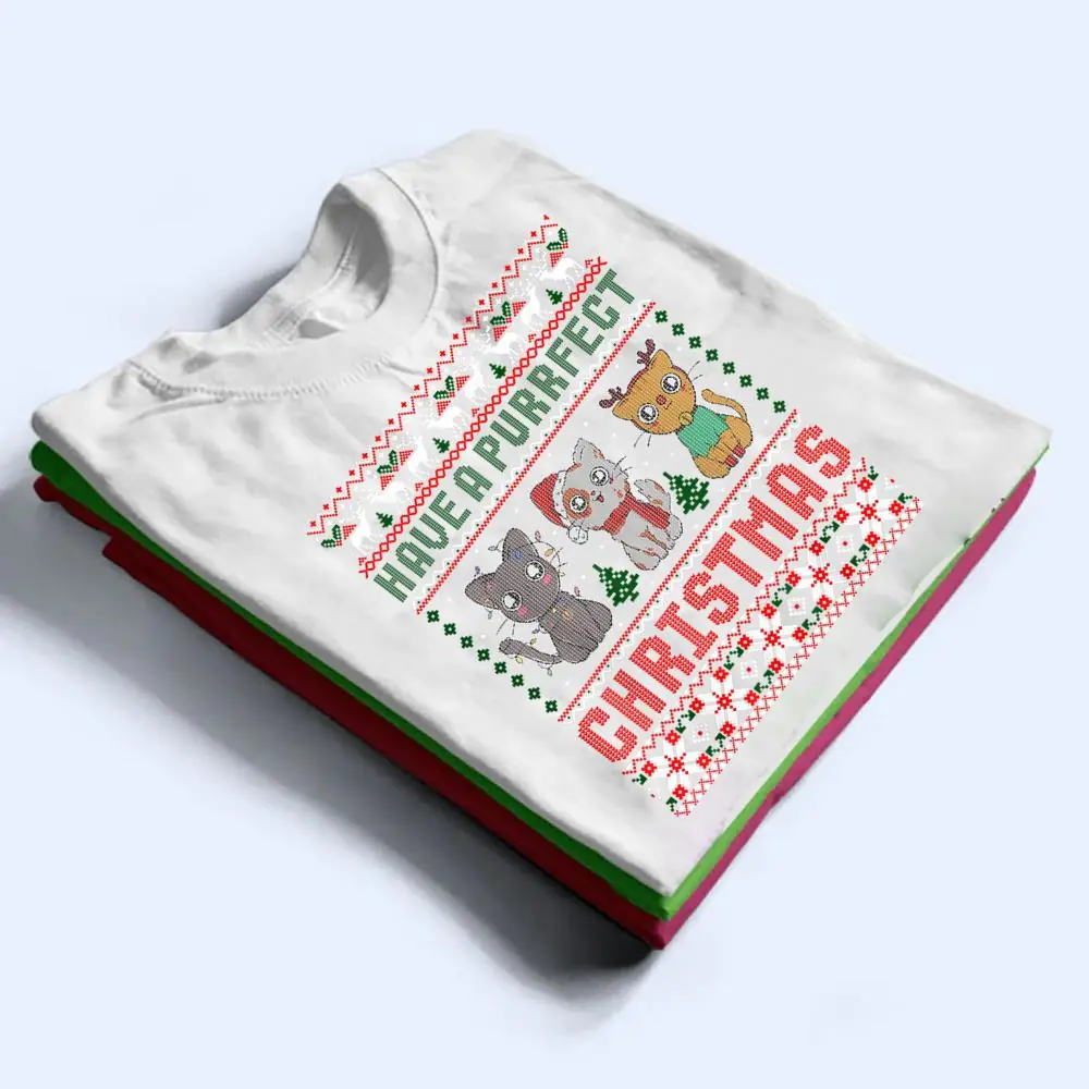 Have-A-Purrfect-Christmas-Cat-Lover-Ugly-Sweater-T-Shirt-1 Have A Purrfect Christmas Cat Lover Ugly Sweater T Shirt
