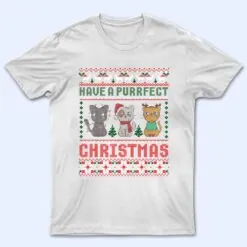 Have A Purrfect Christmas Cat Lover Ugly Sweater T Shirt