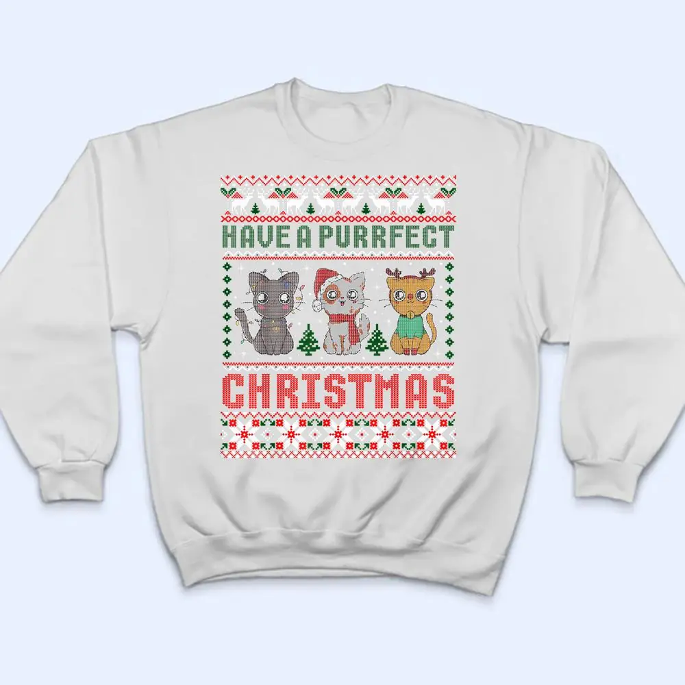 Have-A-Purrfect-Christmas-Cat-Lover-Ugly-Sweater-T-Shirt-4 Have A Purrfect Christmas Cat Lover Ugly Sweater T Shirt
