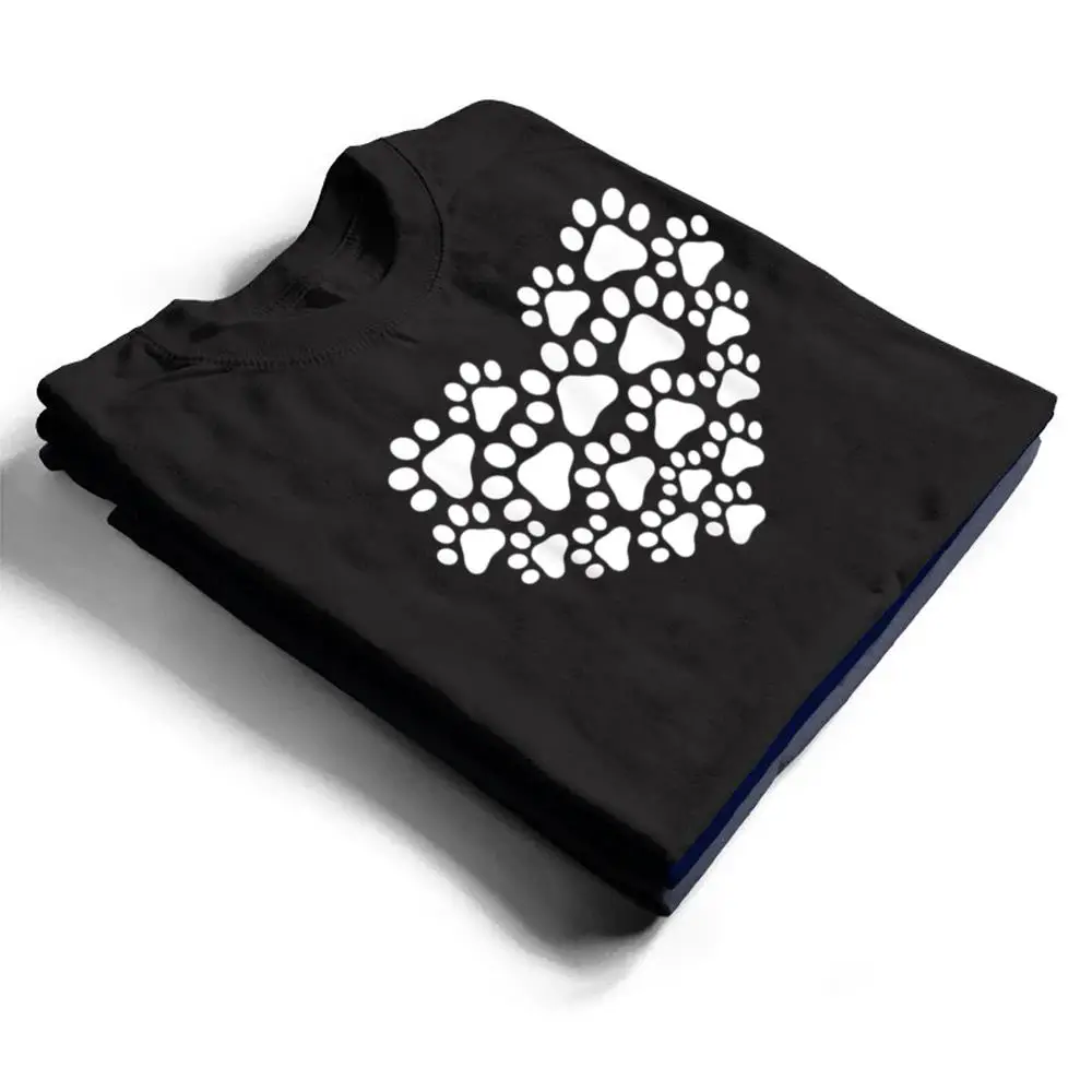 Heart-Paw-Print-Dog-Cat-Cat-Mom-Dog-Mom-Mothers-Day-T-Shirt-1 Heart Paw Print Dog & Cat - Cat Mom & Dog Mom Mother's Day T Shirt