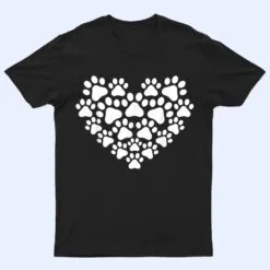 Heart Paw Print Dog & Cat - Cat Mom & Dog Mom Mother's Day T Shirt