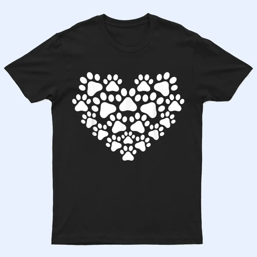 Heart Paw Print Dog & Cat - Cat Mom & Dog Mom Mother's Day T Shirt Heart Paw Print Dog & Cat - Cat Mom & Dog Mom Mother's Day T Shirt