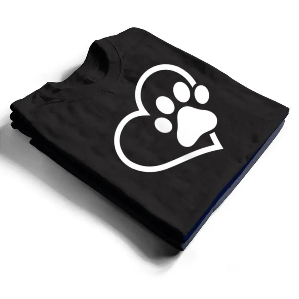 Heart-with-Paw-For-Cat-or-Dog-Lovers-T-Shirt-1 Heart with Paw For Cat or Dog Lovers T Shirt