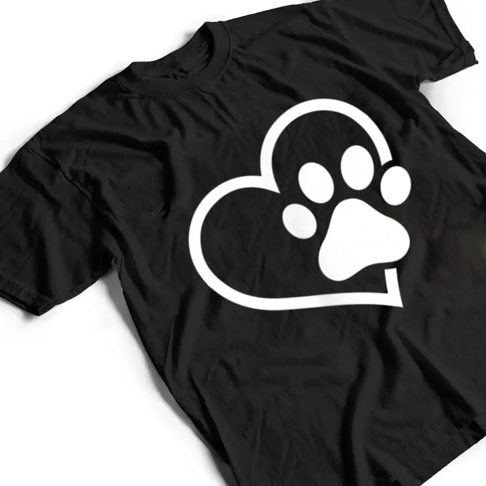Heart-with-Paw-For-Cat-or-Dog-Lovers-T-Shirt-2 Heart with Paw For Cat or Dog Lovers T Shirt