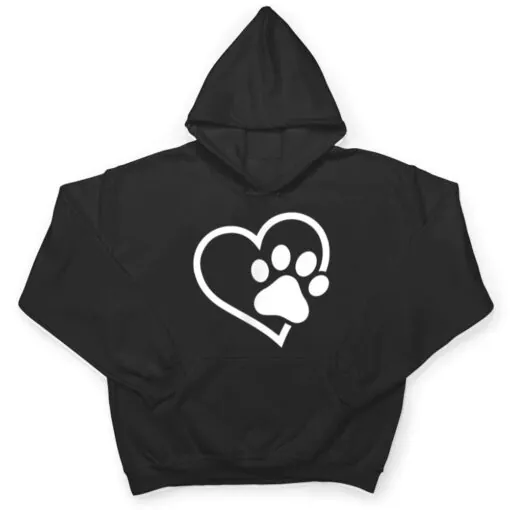 Heart with Paw For Cat or Dog Lovers T Shirt