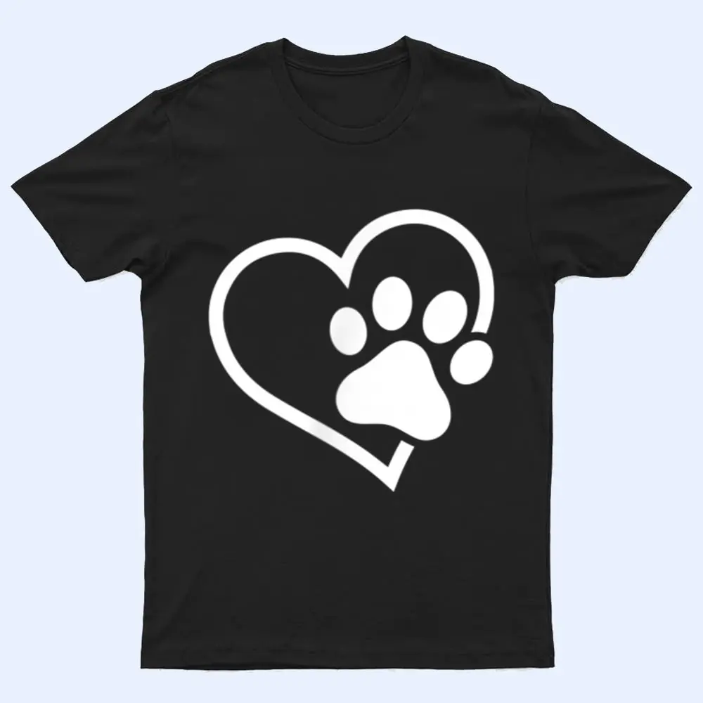 Heart with Paw For Cat or Dog Lovers T Shirt Heart with Paw For Cat or Dog Lovers T Shirt