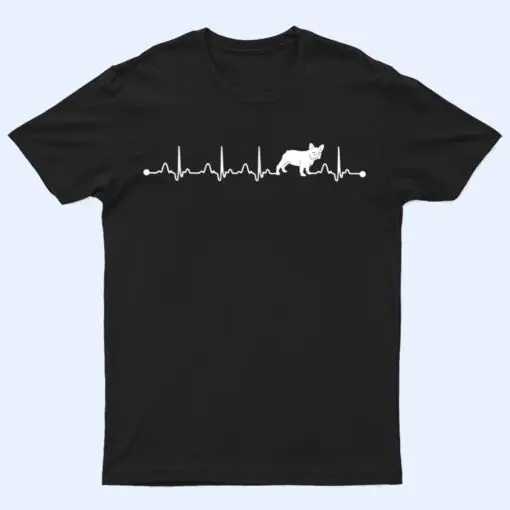 Heartbeat EKG French Bulldog Mom Funny Dog T Shirt
