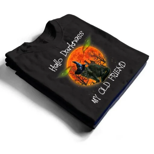 Hello Darkness My Old Friend Halloween Black Cat T Shirt