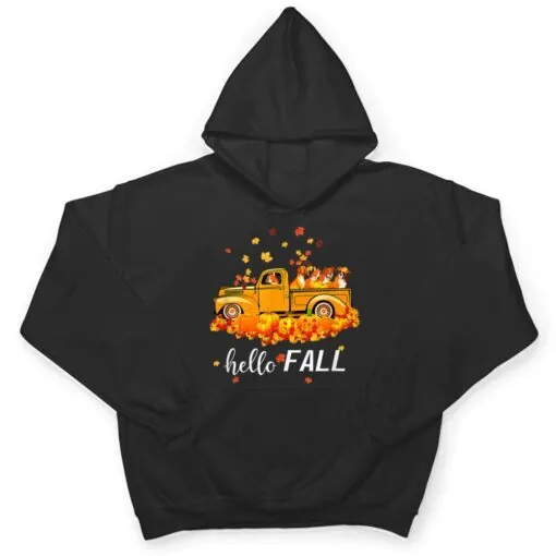 Hello Fall Boxer Leaf Autumn Red Truck Dog Lover Ver 1 T Shirt