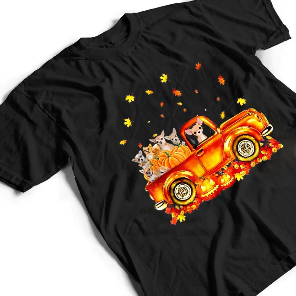Hello-Fall-Chihuahua-Leaf-Autumn-Red-Truck-Dog-Lover-Ver-1-T-Shirt-2 Hello Fall Chihuahua Leaf Autumn Red Truck Dog Lover Ver 1 T Shirt
