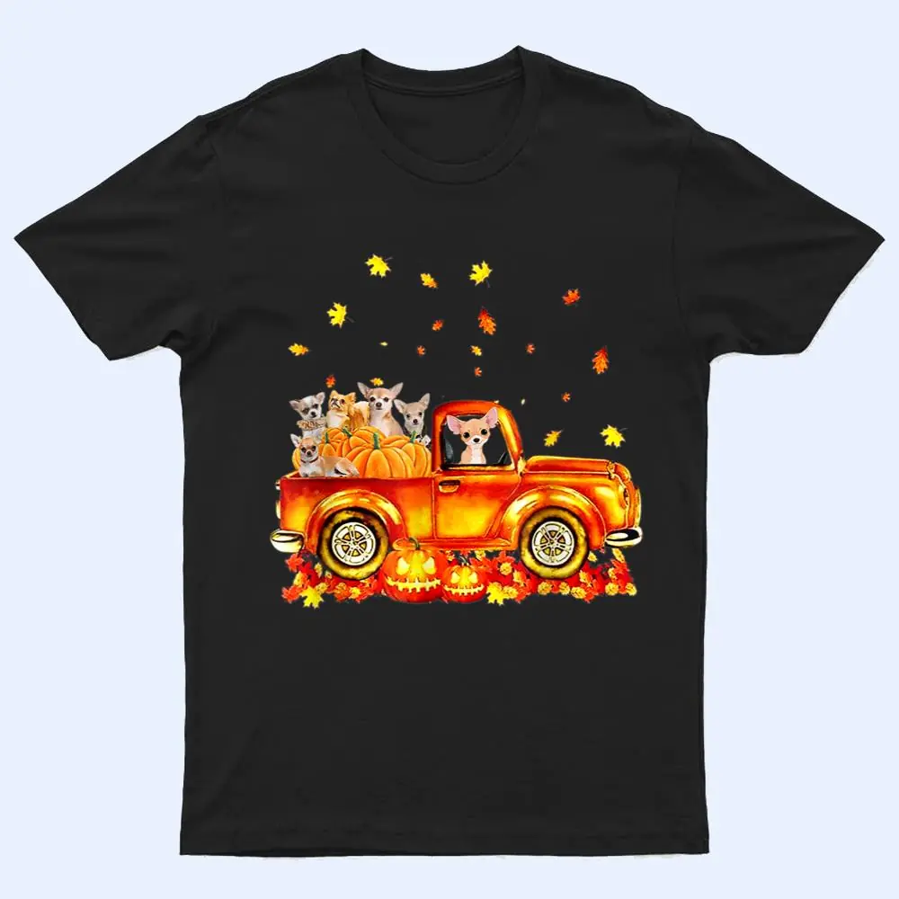 Hello Fall Chihuahua Leaf Autumn Red Truck Dog Lover Ver 1 T Shirt Hello Fall Chihuahua Leaf Autumn Red Truck Dog Lover Ver 1 T Shirt