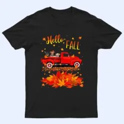 Hello Fall Chihuahua Leaf Autumn Red Truck Dog Lover Ver 2 T Shirt