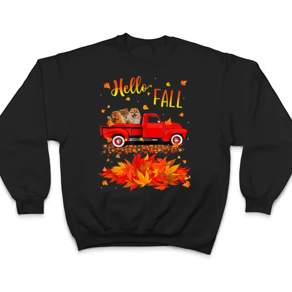 Hello-Fall-Chow-Chow-Leaf-Autumn-Red-Truck-Dog-Lover-T-Shirt-4 Hello Fall Chow Chow Leaf Autumn Red Truck Dog Lover T Shirt