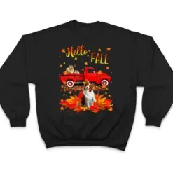Hello Fall Collie Leaf Autumn Red Truck Dog Lover T Shirt Hello Fall Collie Leaf Autumn Red Truck Dog Lover T Shirt