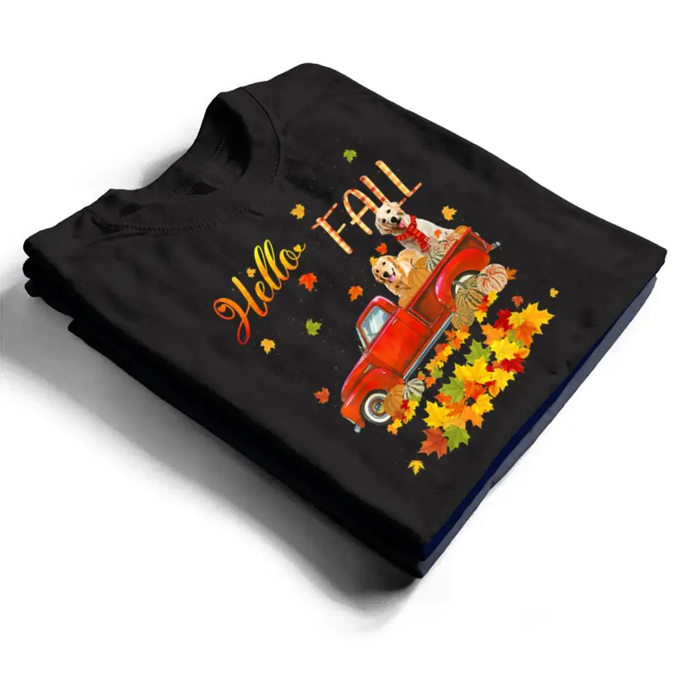 Hello-Fall-Golden-Retriever-Leaf-Autumn-Red-Truck-Dog-Lover-T-Shirt-1 Hello Fall Golden Retriever Leaf Autumn Red Truck Dog Lover T Shirt