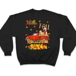 Hello Fall Golden Retriever Leaf Autumn Red Truck Dog Lover T Shirt Hello Fall Golden Retriever Leaf Autumn Red Truck Dog Lover T Shirt