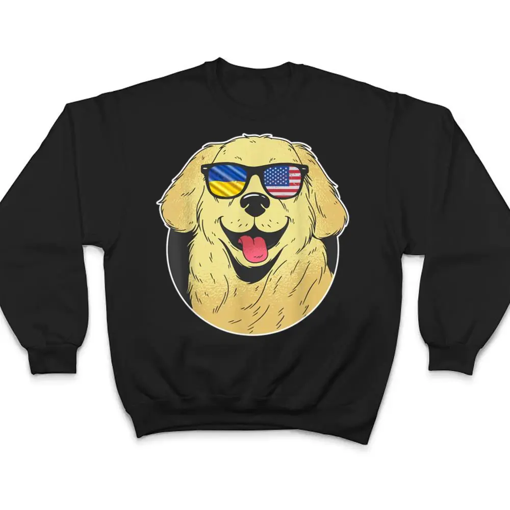 Heritage-Roots-Proud-Ukrainian-American-Dog-Ukraine-USA-Flag-T-Shirt-4 Heritage Roots Proud Ukrainian American Dog Ukraine USA Flag T Shirt