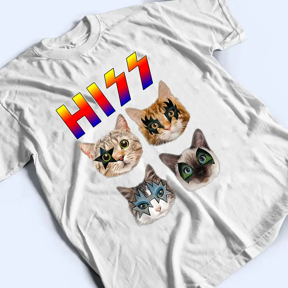 Hiss-Funny-Cats-Kittens-Rock-Rockin-T-Shirt-2 Hiss Funny Cats Kittens Rock Rockin T Shirt
