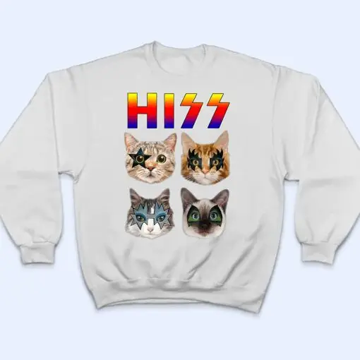 Hiss Funny Cats Kittens Rock Rockin T Shirt