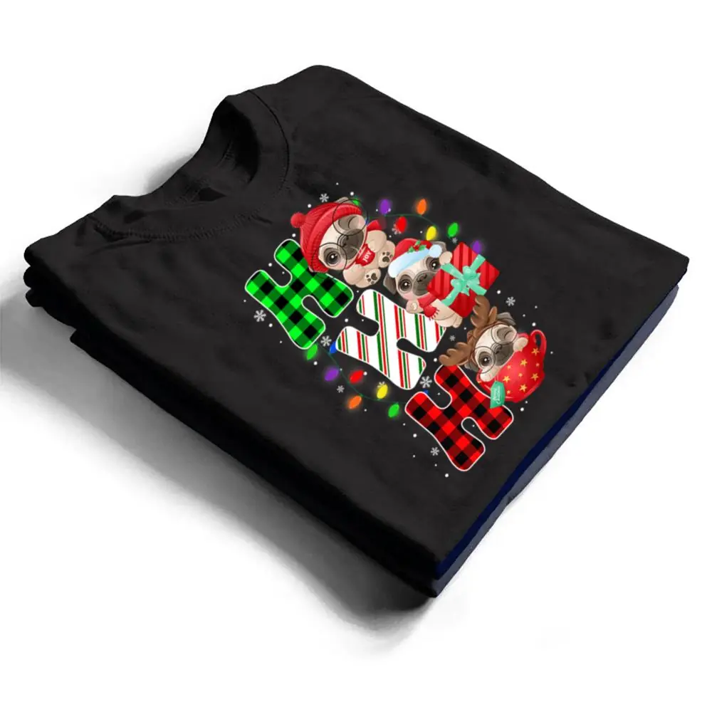 Ho-Ho-Ho-Santa-Claus-Pug-Dog-Lovers-Funny-Christmas-Pajamas-T-Shirt-1 Ho Ho Ho Santa Claus Pug Dog Lovers Funny Christmas Pajamas T Shirt