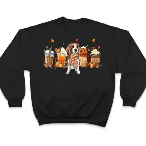 Horror Fall Coffee Beagle Dog Hallowwen Pumpkin Spice Autumn T Shirt