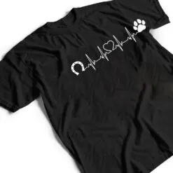 Horseshoe Cat Dog Paw Print Heartbeat Horseback Riding T Shirt Horseshoe Cat Dog Paw Print Heartbeat Horseback Riding T Shirt