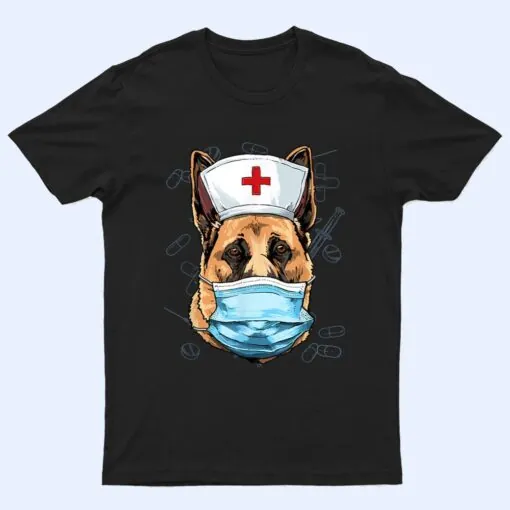 Hospital German Shepherd ER Nurse RN LPN Nurse Life Pet Dog T Shirt