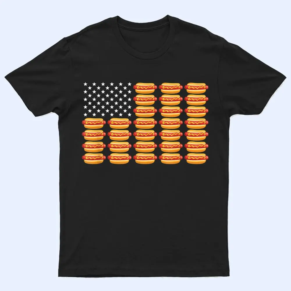 Hot Dog American Flag July 4th Patriotic Summer BBQ Funny T Shirt Hot Dog American Flag July 4th Patriotic Summer BBQ Funny T Shirt