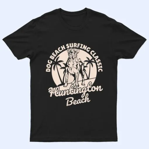 Huntington Dog Beach California CA Surf T Shirt