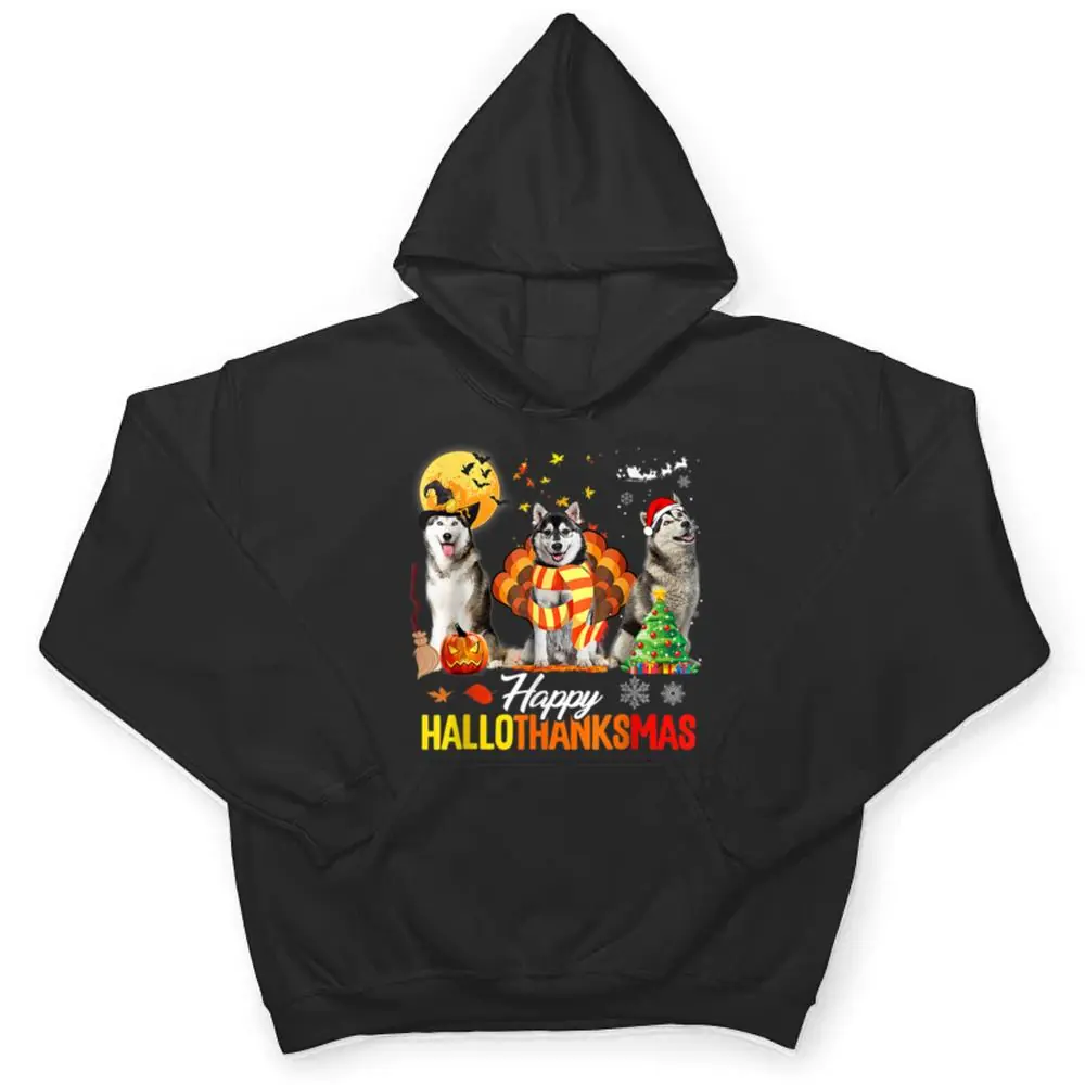 Husky-Dog-Happy-Hallothanksmas-Halloween-Thanksgiving-Xmas-T-Shirt-3 Husky Dog Happy Hallothanksmas Halloween Thanksgiving Xmas T Shirt
