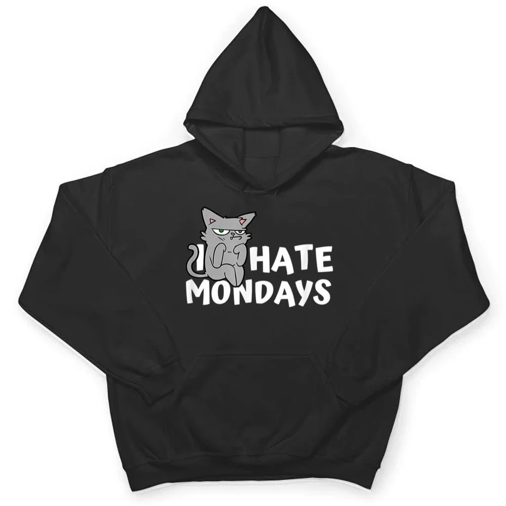 I-Hate-Mondays-Grumpy-Funny-Cat-Monday-T-Shirt-3 I Hate Mondays Grumpy Funny Cat Monday T Shirt