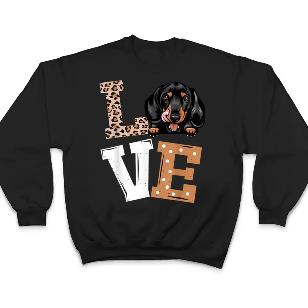 I-Love-My-Dachshund-Funny-Dog-Lovers-Leopard-Print-T-Shirt-4 I Love My Dachshund Funny Dog Lovers Leopard Print T Shirt