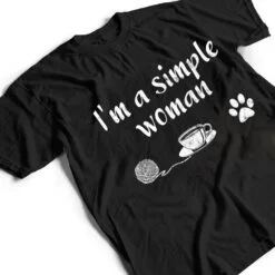 I M A Simple Woman Loves Knitting Coffee Dog Cat Paw T Shirt I M A Simple Woman Loves Knitting Coffee Dog Cat Paw T Shirt