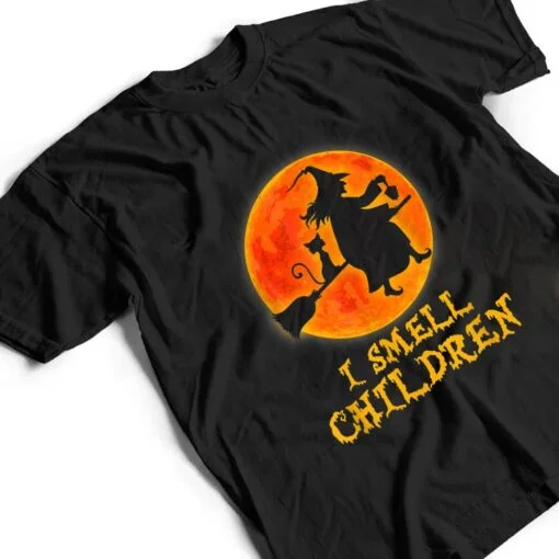 I Smell Children Halloween Costume Witch Black Cat Cute T Shirt