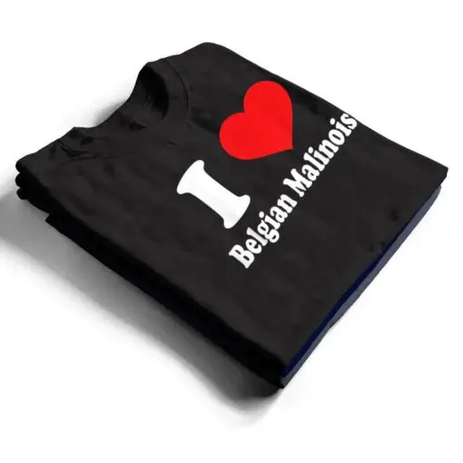 I love Belgian Malinois Dog Breed Lovers Animals T Shirt