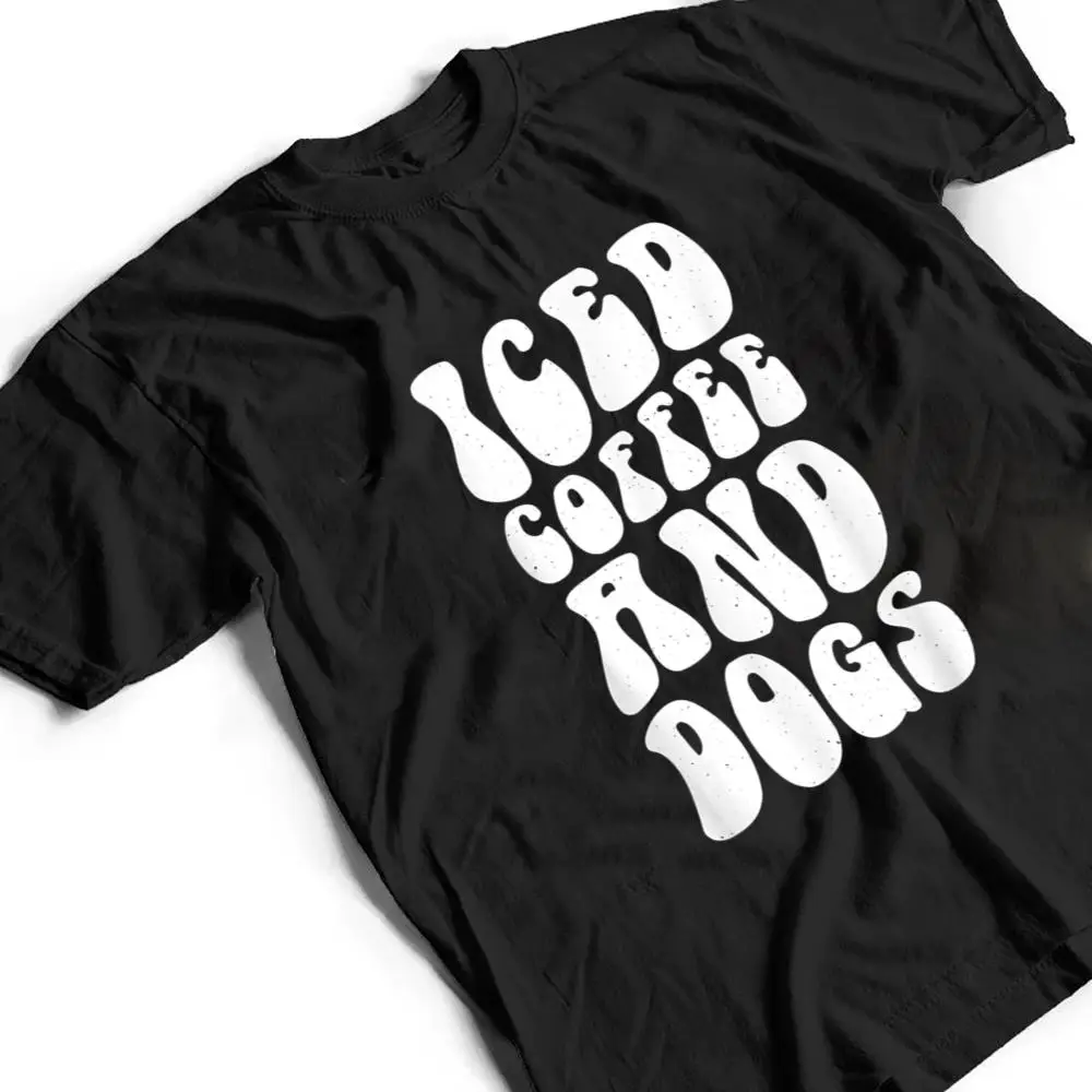 Iced-Coffee-and-Dogs-Veterinary-Recepionist-Vet-Tech-T-Shirt-2 Iced Coffee and Dogs Veterinary Recepionist Vet Tech T Shirt