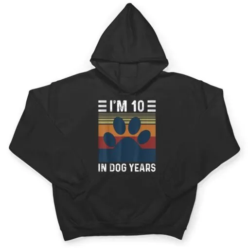 I'm 10 In Dog Years 70th Birthday Vintage Funny 70 Year Old T Shirt