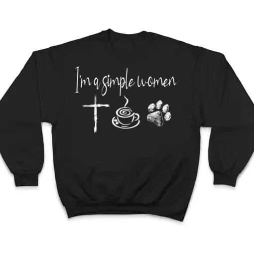 I'm A Simple Women Jesus Coffee Dog T Shirt