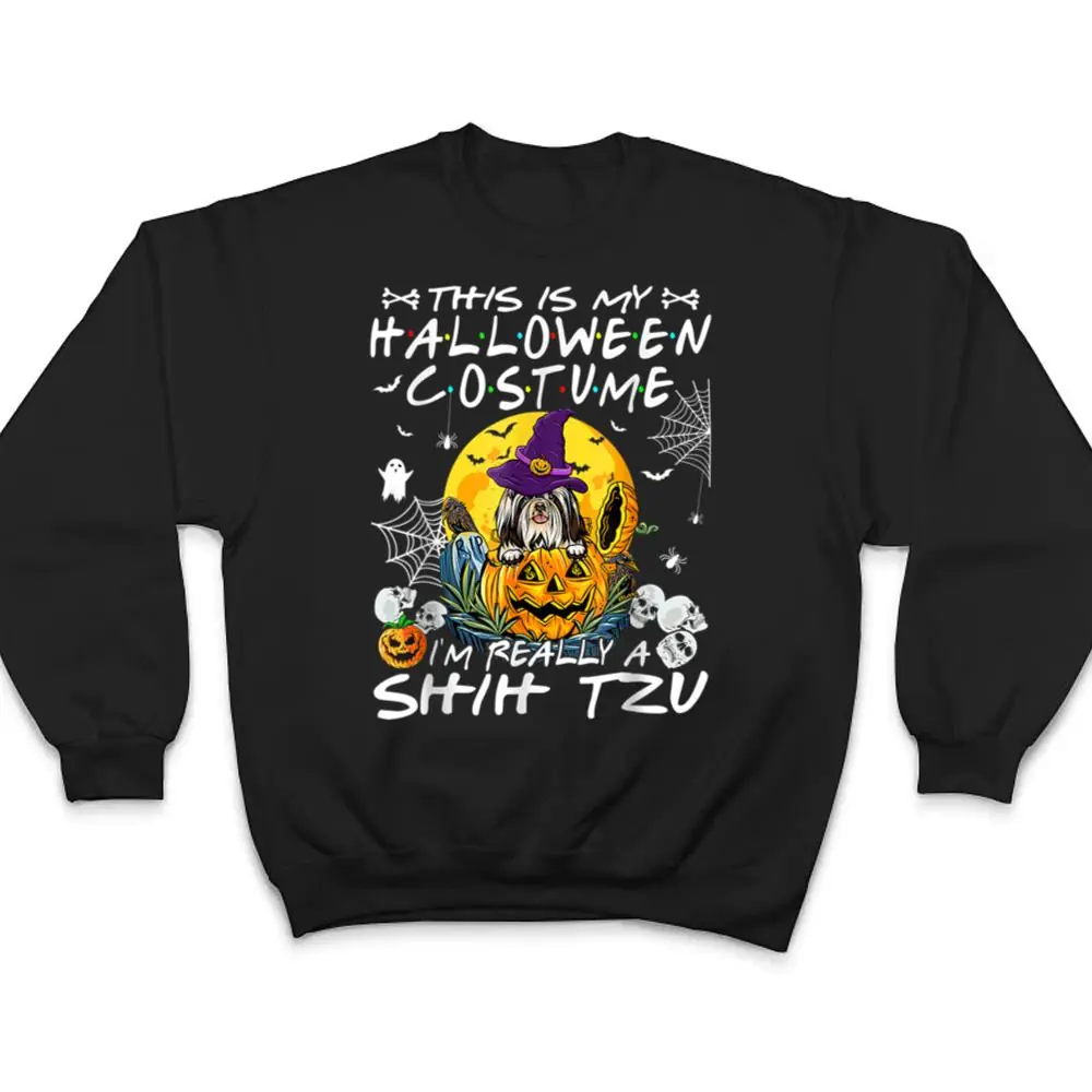 Im-Really-A-Shih-Tzu-Dog-Lover-Halloween-Costume-T-Shirt-4 I'm Really A Shih Tzu Dog Lover Halloween Costume T Shirt