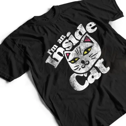 I'm an inside cat vintage style cat lovers T Shirt