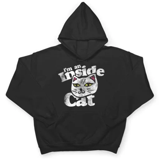 I'm an inside cat vintage style cat lovers T Shirt