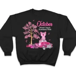 In October We Wear Pink Pumpkin Cat Breast Cancer Awareness_1 T Shirt In October We Wear Pink Pumpkin Cat Breast Cancer Awareness_1 T Shirt