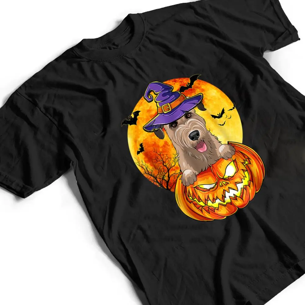 Irish Wolfhound Witch Pumpkin Halloween Dog Lover Funny T Shirt
