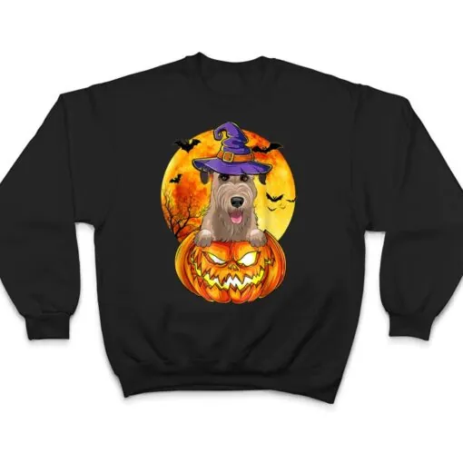 Irish Wolfhound Witch Pumpkin Halloween Dog Lover Funny T Shirt