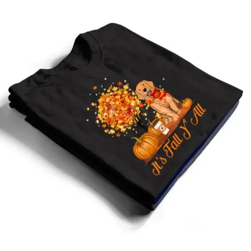 It's Fall Y'All Golden Retrievers Dog Halloween Thanksgiving T Shirt