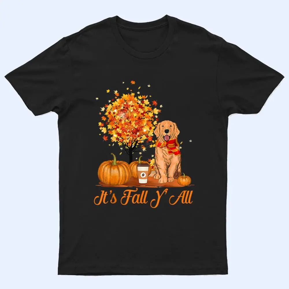 It's Fall Y'All Golden Retrievers Dog Halloween Thanksgiving T Shirt It's Fall Y'All Golden Retrievers Dog Halloween Thanksgiving T Shirt