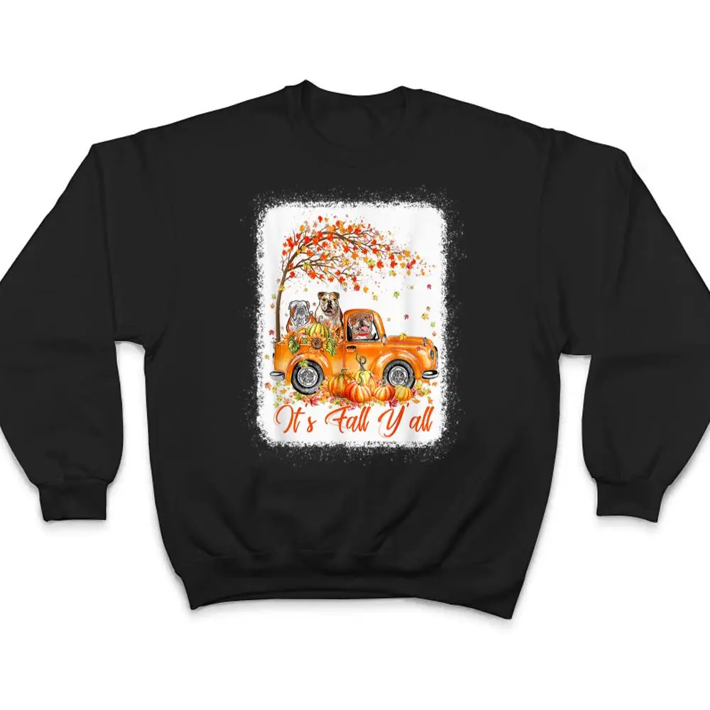 Its-Fall-Yall-Bulldog-Riding-Truck-Pumpkin-Autumn-Fall-T-Shirt-4 It's Fall Y'all Bulldog Riding Truck Pumpkin Autumn Fall T Shirt