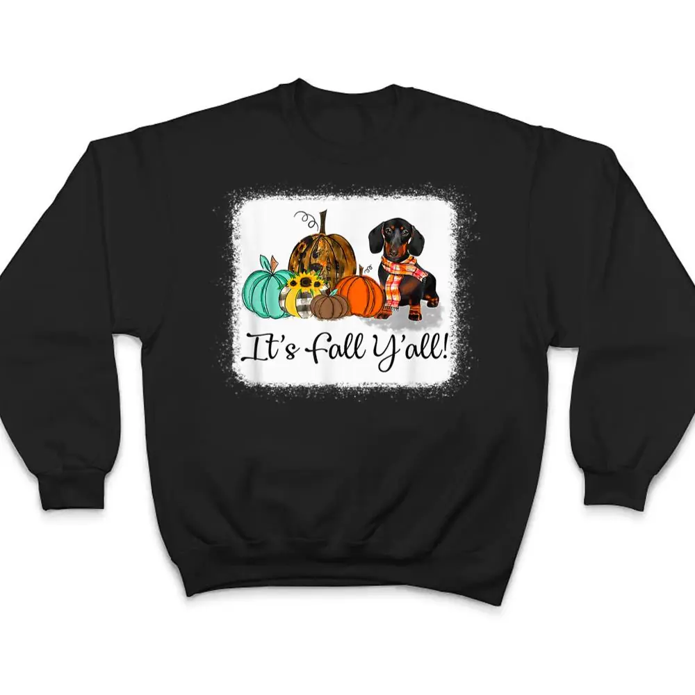 Its-Fall-Yall-Dachshund-Pumpkin-Dog-Halloween-T-Shirt-4 It's Fall Y'all Dachshund Pumpkin Dog Halloween T Shirt